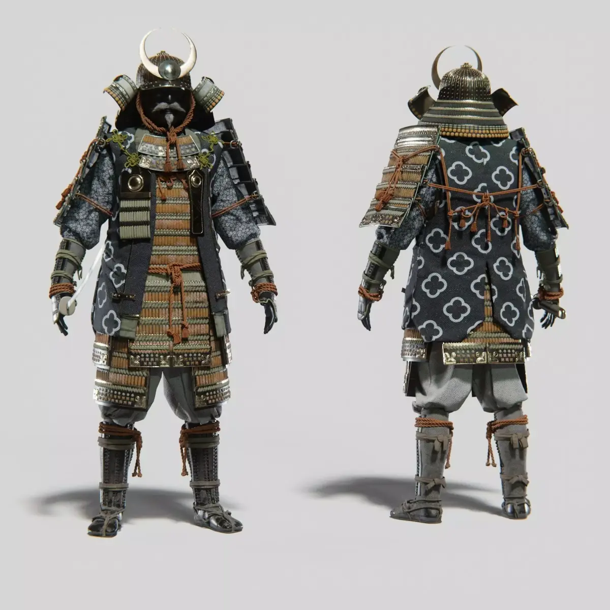 MEDIEVAL Japanese Samurai Rigged 3D model
