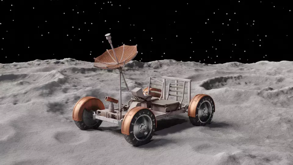 Apollo Lunar Rover Low-poly 3D model