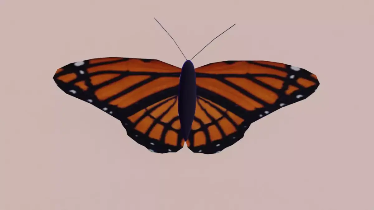 Rigged Low Poly Butterfly Free low-poly 3D model