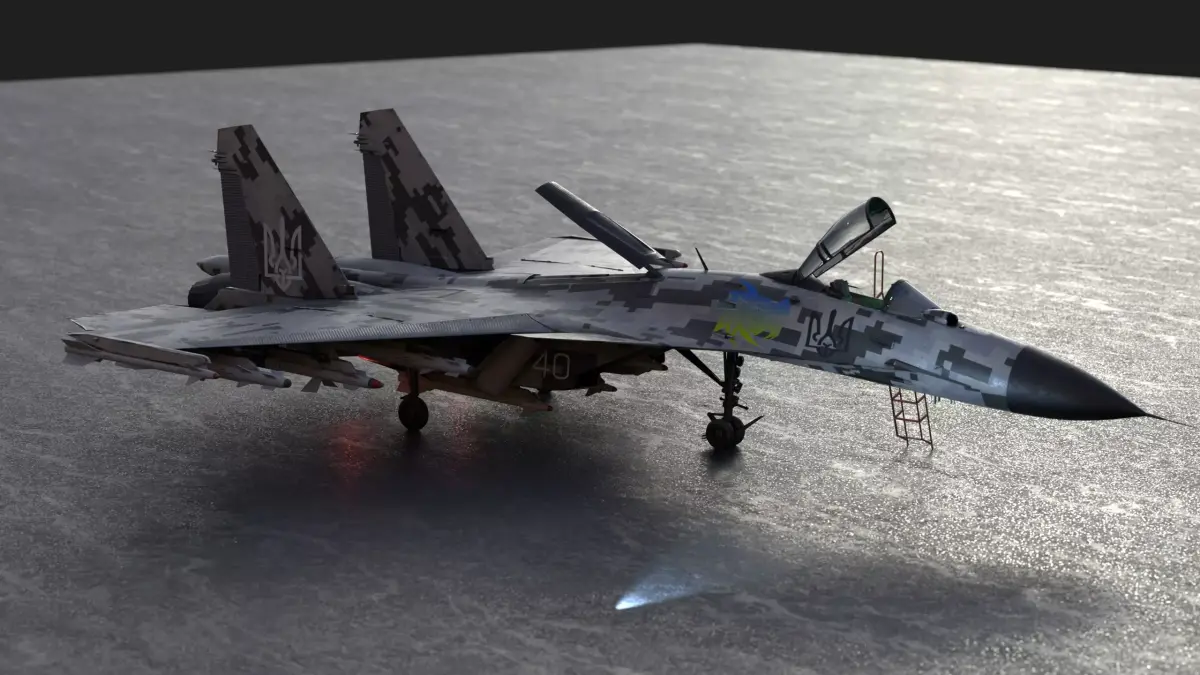 Mig-29 Ukrainian edition Low-poly 3D model
