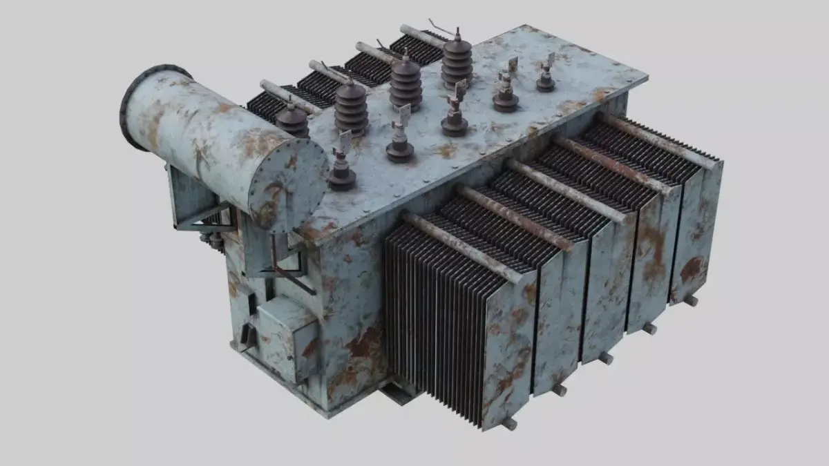 Electrical Transformer 2B  Low-poly 3D model