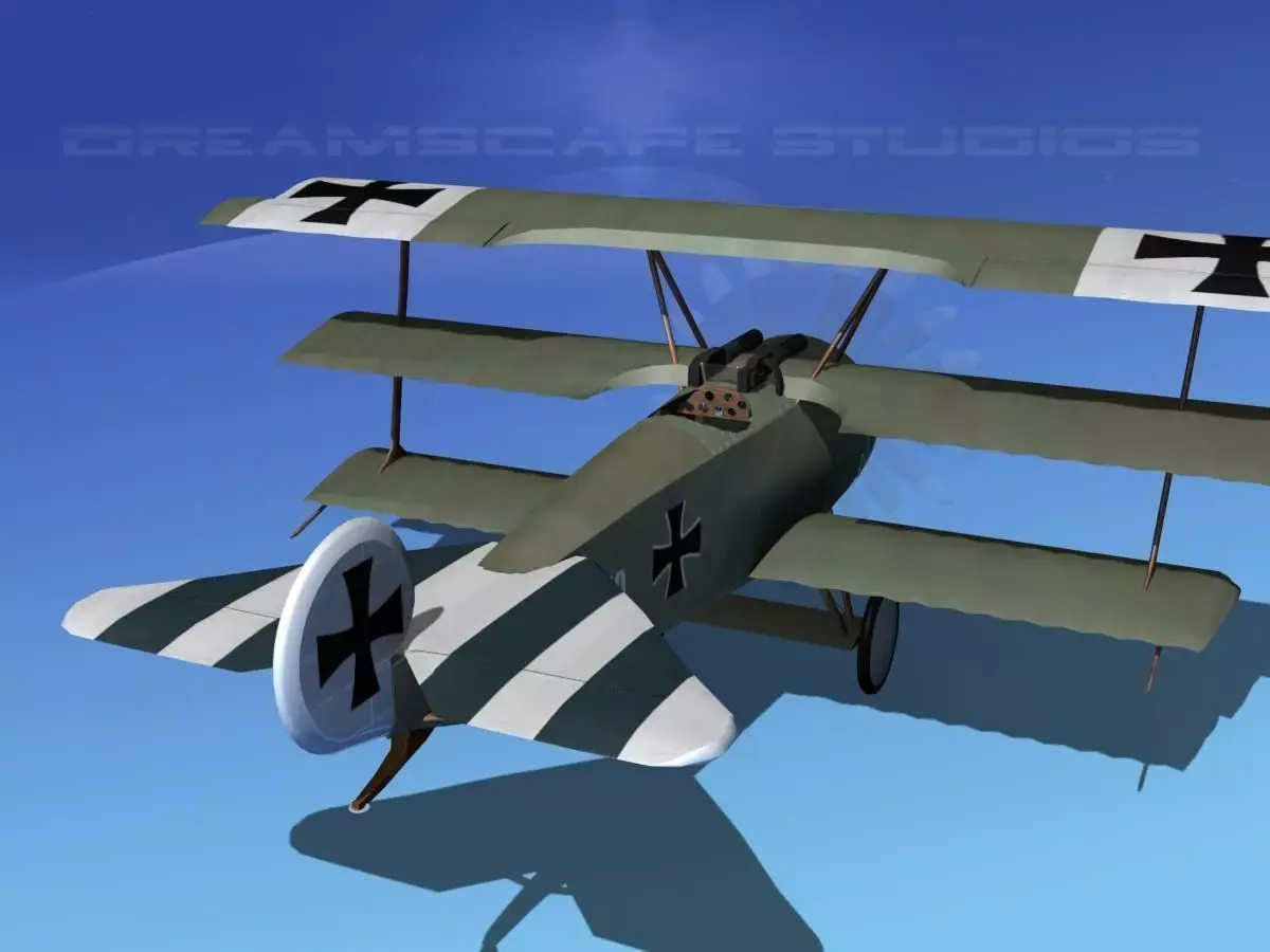 Fokker DR-1 Triplane V11 3D model