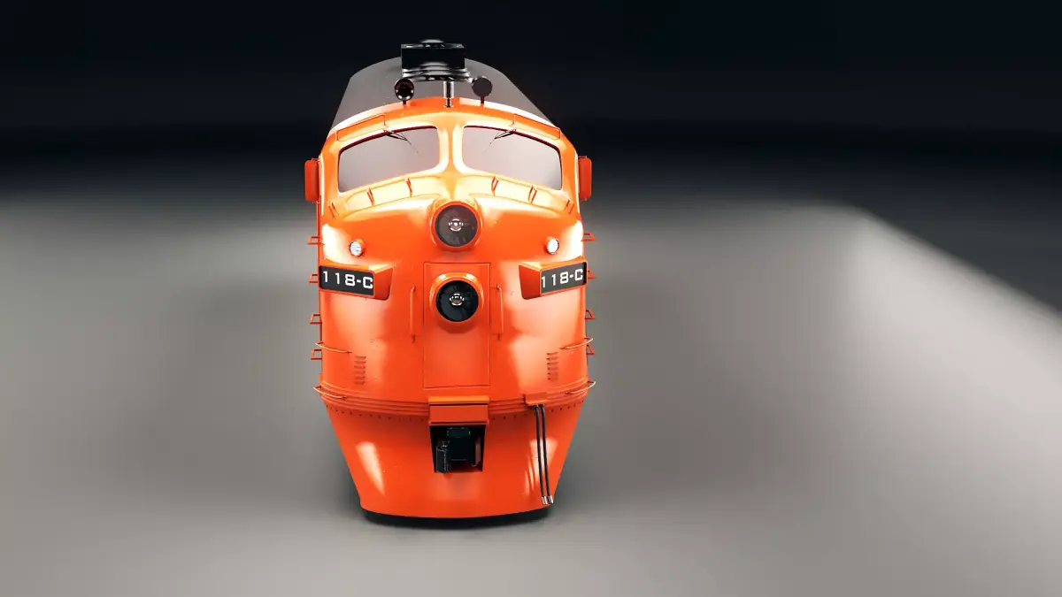 Vintage EMD F7 Diesel Locomotive - Low Poly PBR Game-Ready Low-poly 3D model purchase