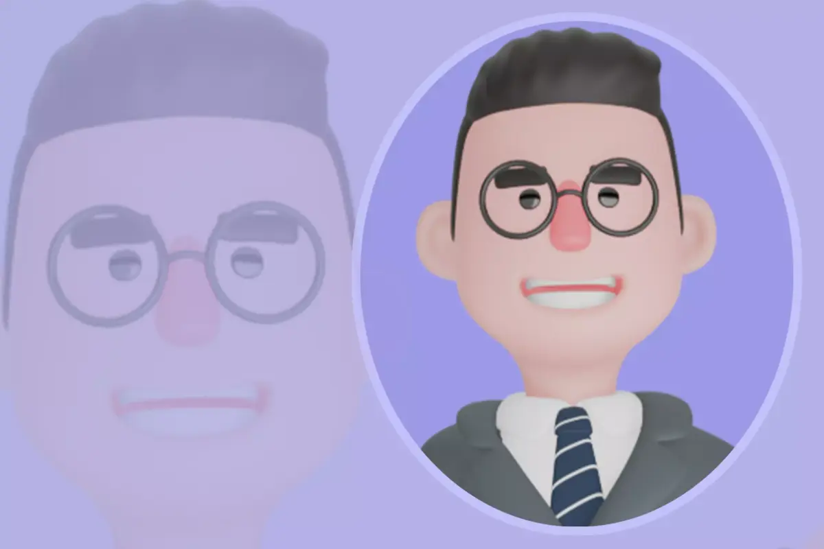 Stylized 3D Male Teacher - Cartoon Man with Percent Symbol 3D model