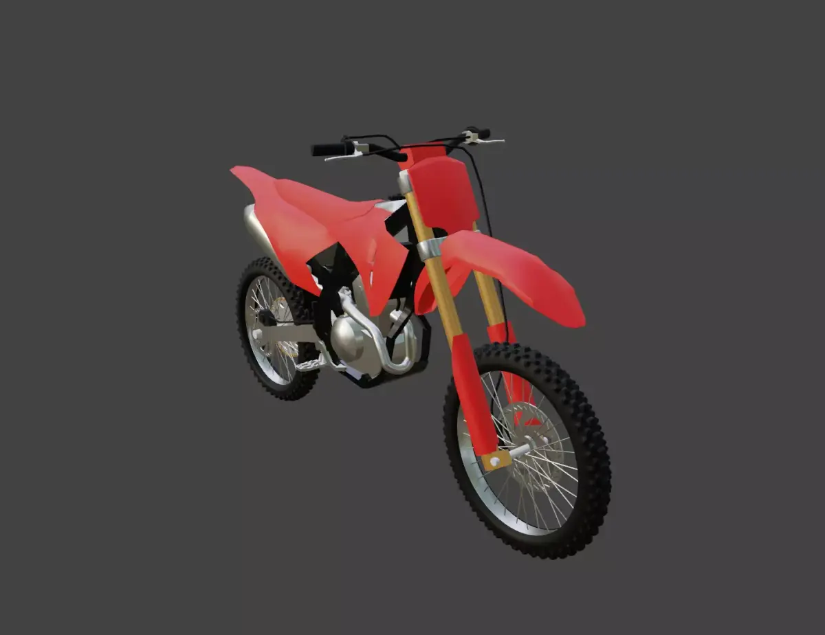 Honda CR250F Low-poly 3D model