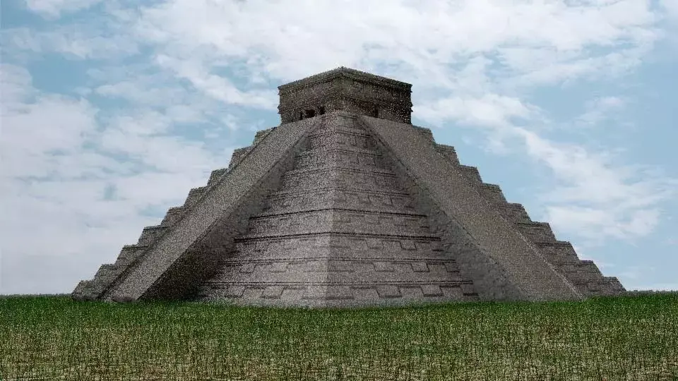 Mayan Temple - El Castillo Low-poly 3D model