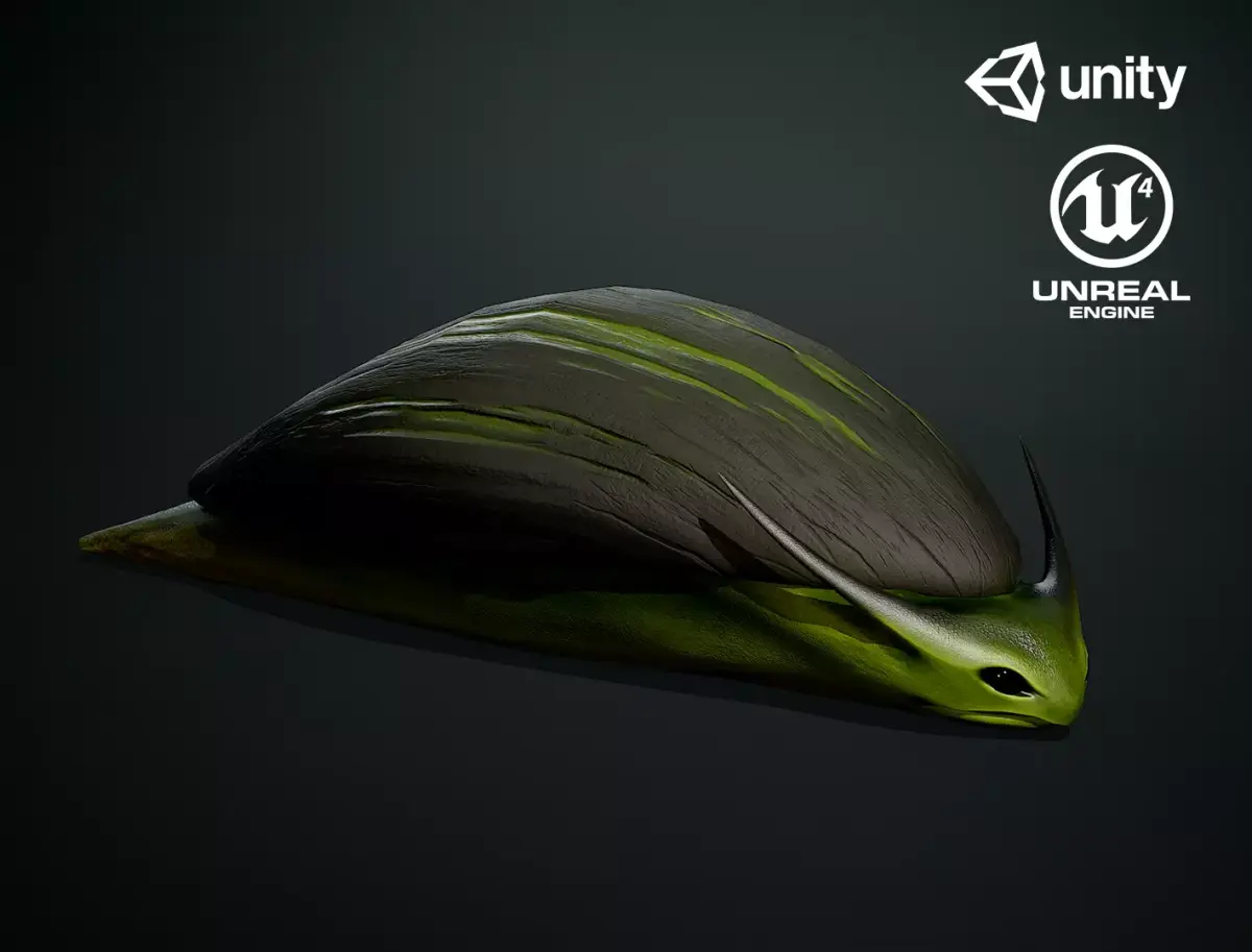 Snail creature1 - Game Ready Low-poly 3D model Low-poly 3D model