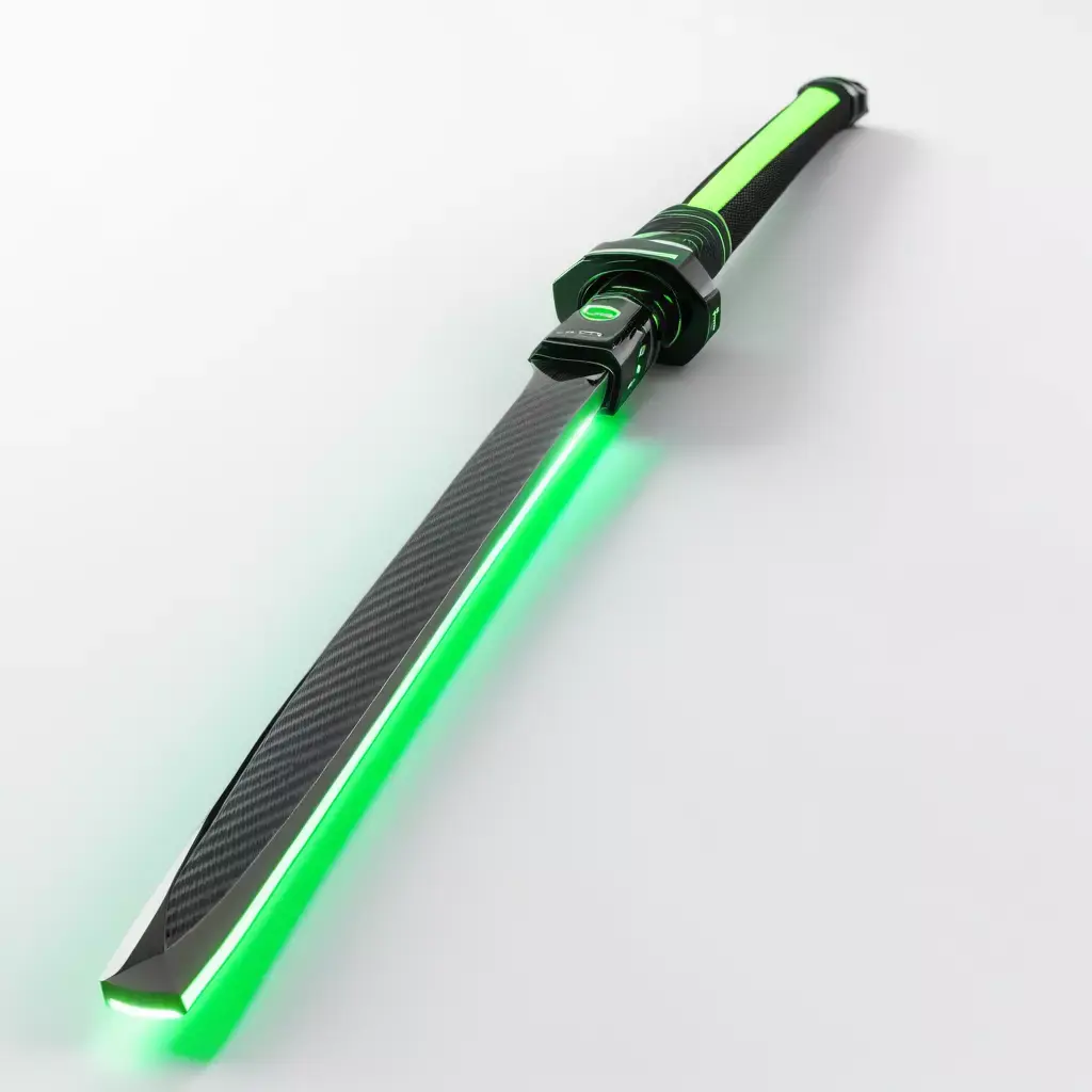 Cyberpunk Katana Neon Green Edge 3D model