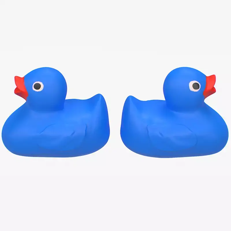 Rubber Duck in blue Low-poly 3D model