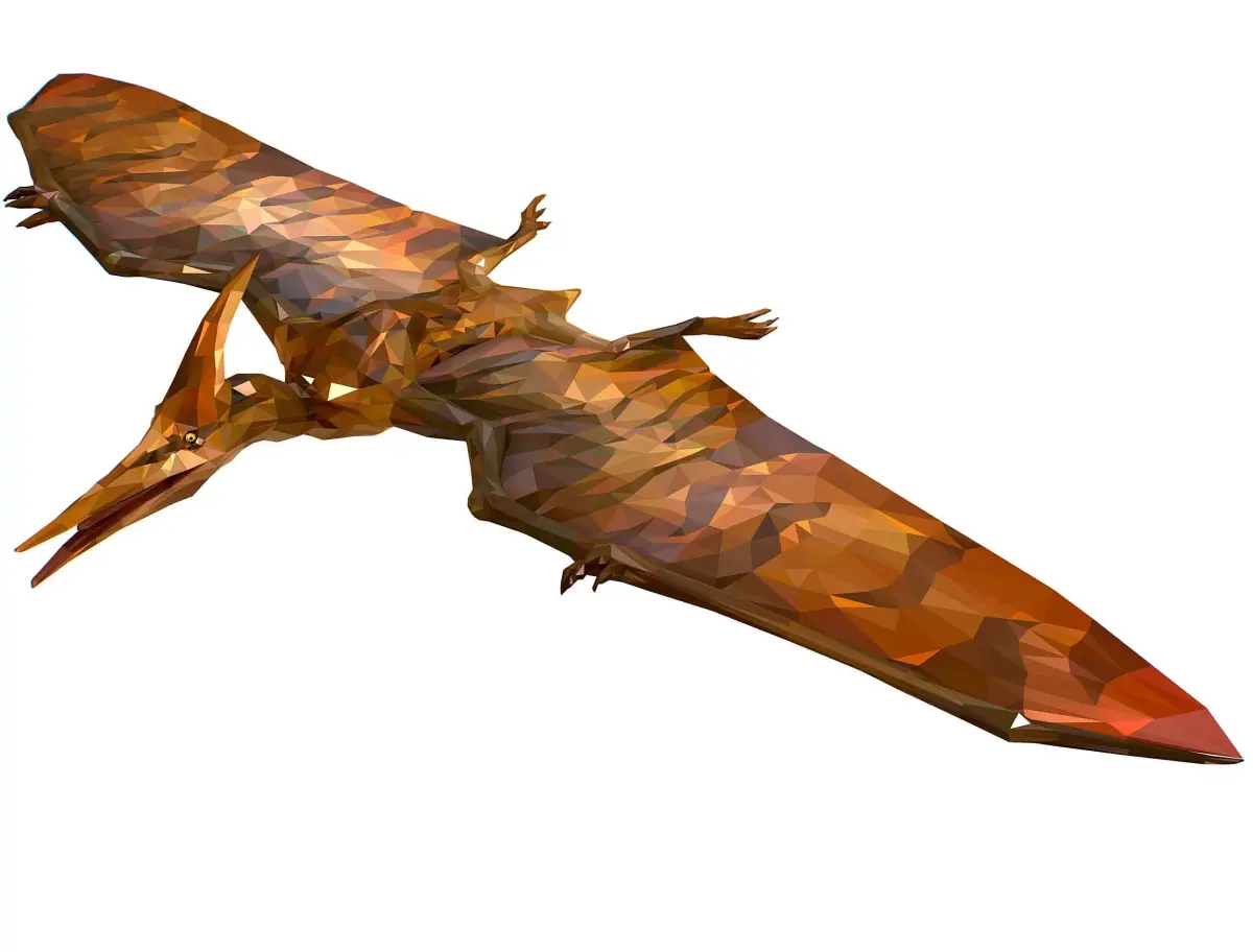 Dinosaur Pteranodon LowPoly Art Polyart Low-poly 3D model