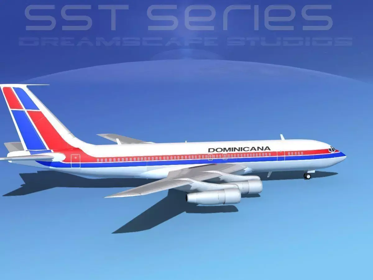 Boeing 707-320 SS Air Dominicana 3D model