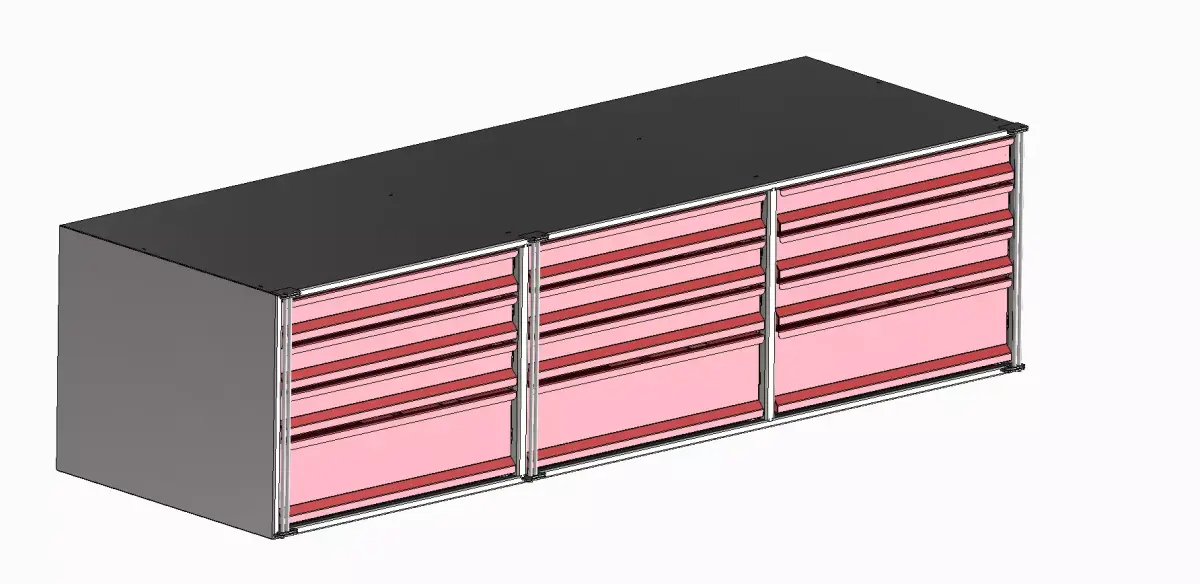 Industrial closet in stainless steel 3D model