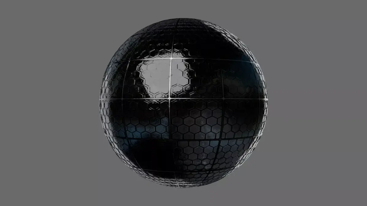 Hexagon Glass Seamless PBR Material Texture