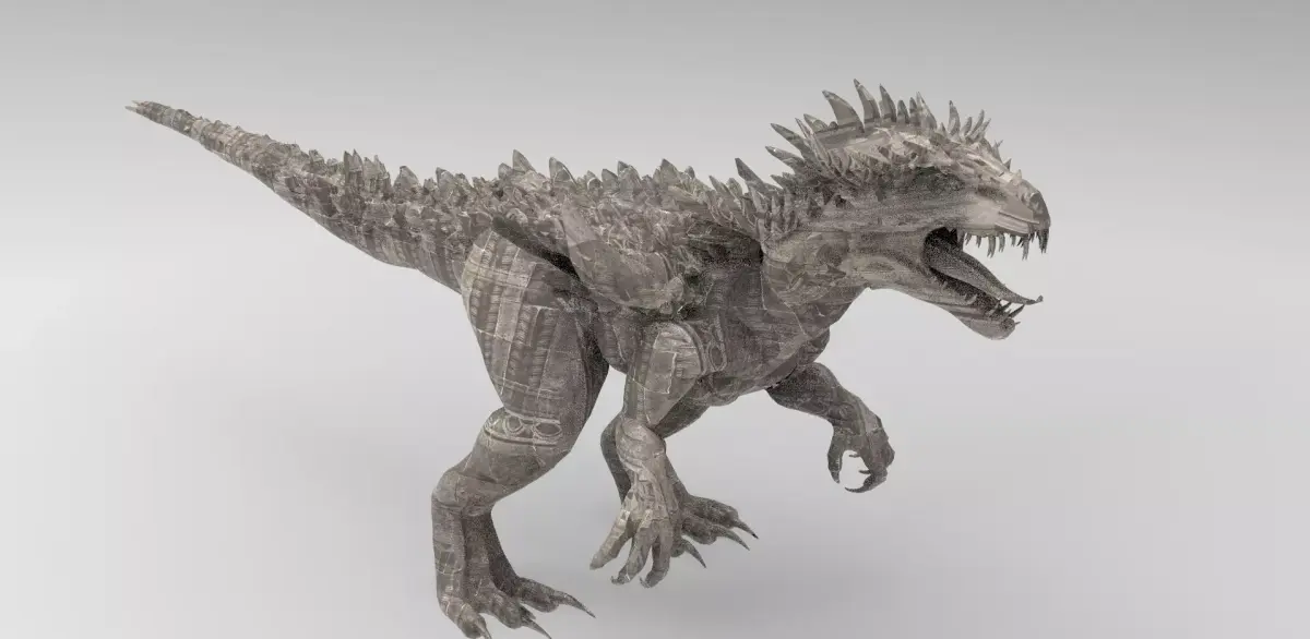 Dragon lizard Viking Dinosaur Statue 3  3D model