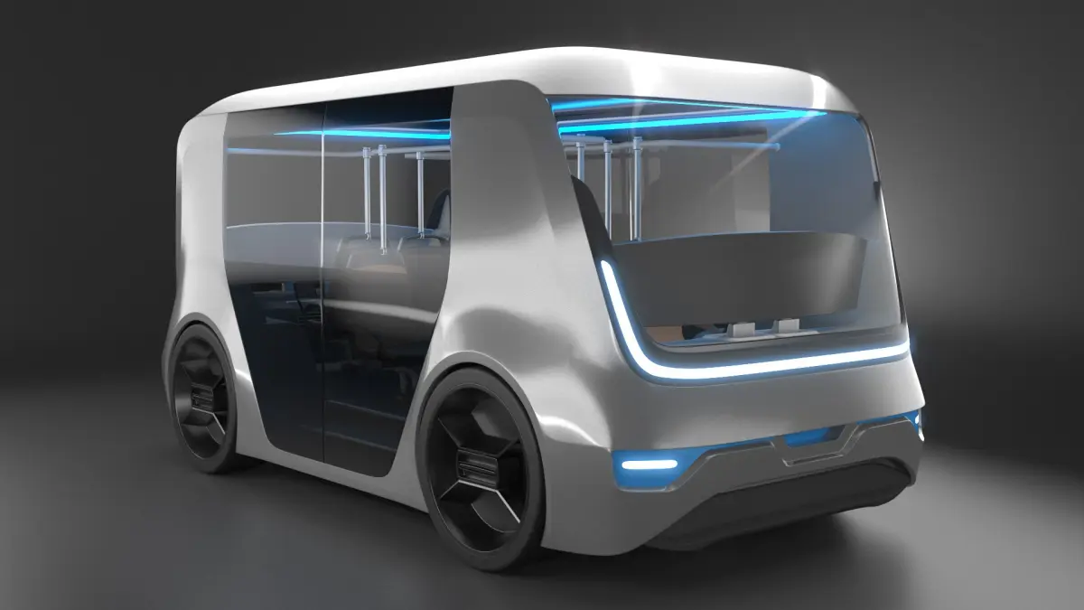 Futuristic Minibus 3D model
