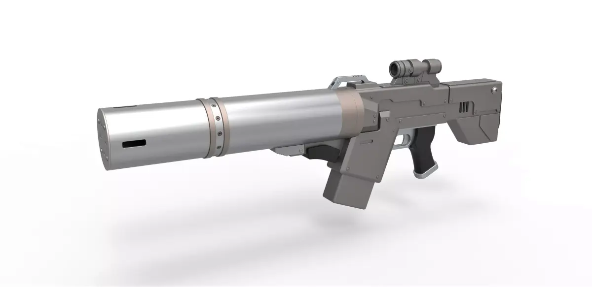 Prison Guard Rifle from the movie Judge Dredd 1995 3D model