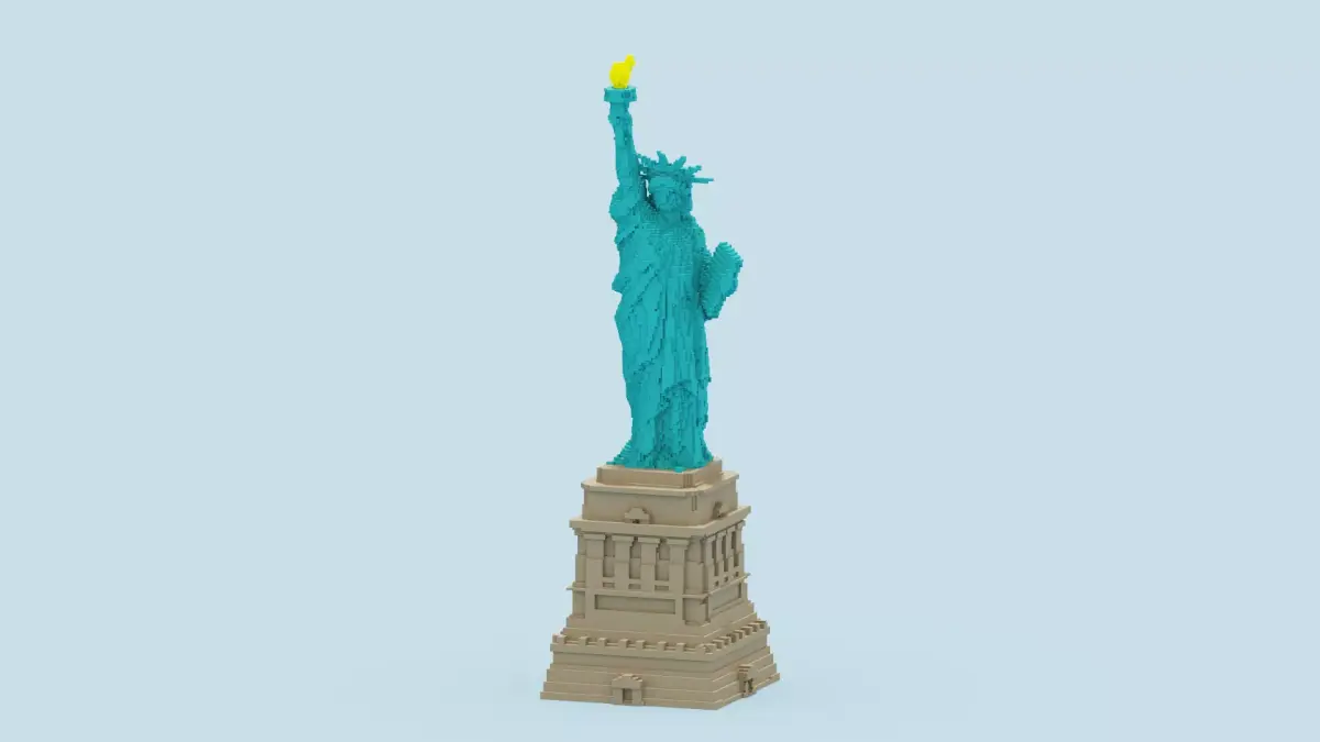 Voxel Statue of Liberty  3D model