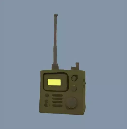 Military radio transceiver 3D model