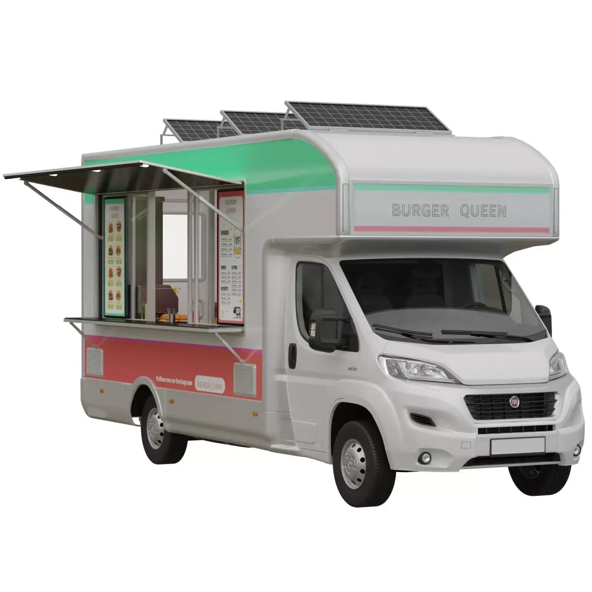 Food Truck Fiat Ducato 3D model