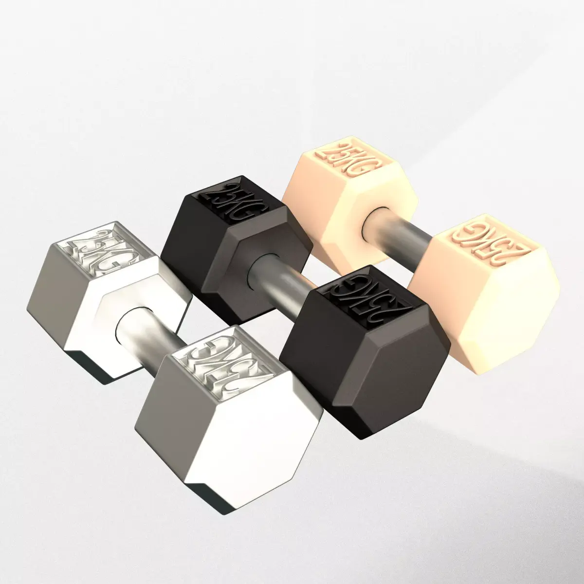 Stylized Dumbbell 3D Model  Fitness Equipment 01 Free 3D print model