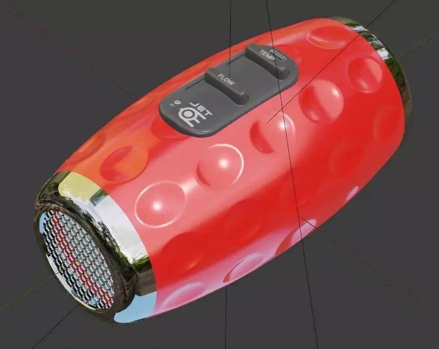 JET Hairdryer 3D model