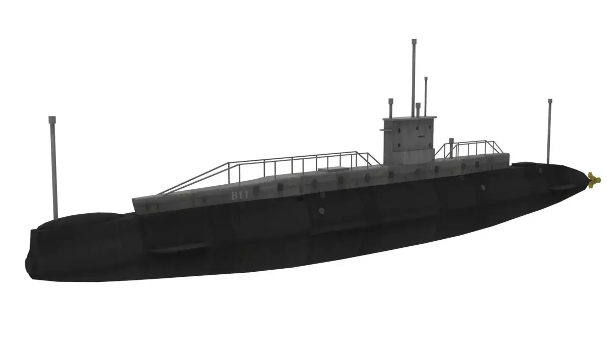 B11 Submarine 3D Model 3D model