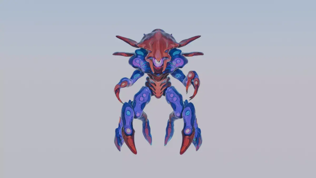 Alien Monster 2 Low-poly 3D model