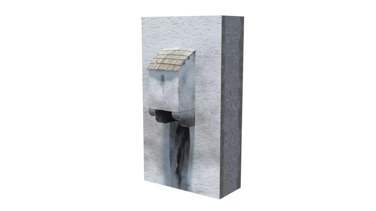 Medieval castle garderobe toilet Low-poly 3D model
