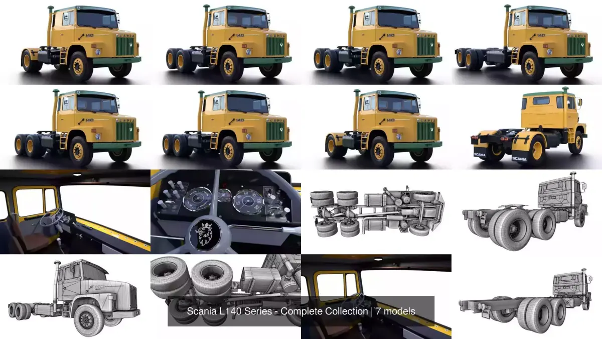 Scania L140 Series - Complete Collection 3D Model Pack