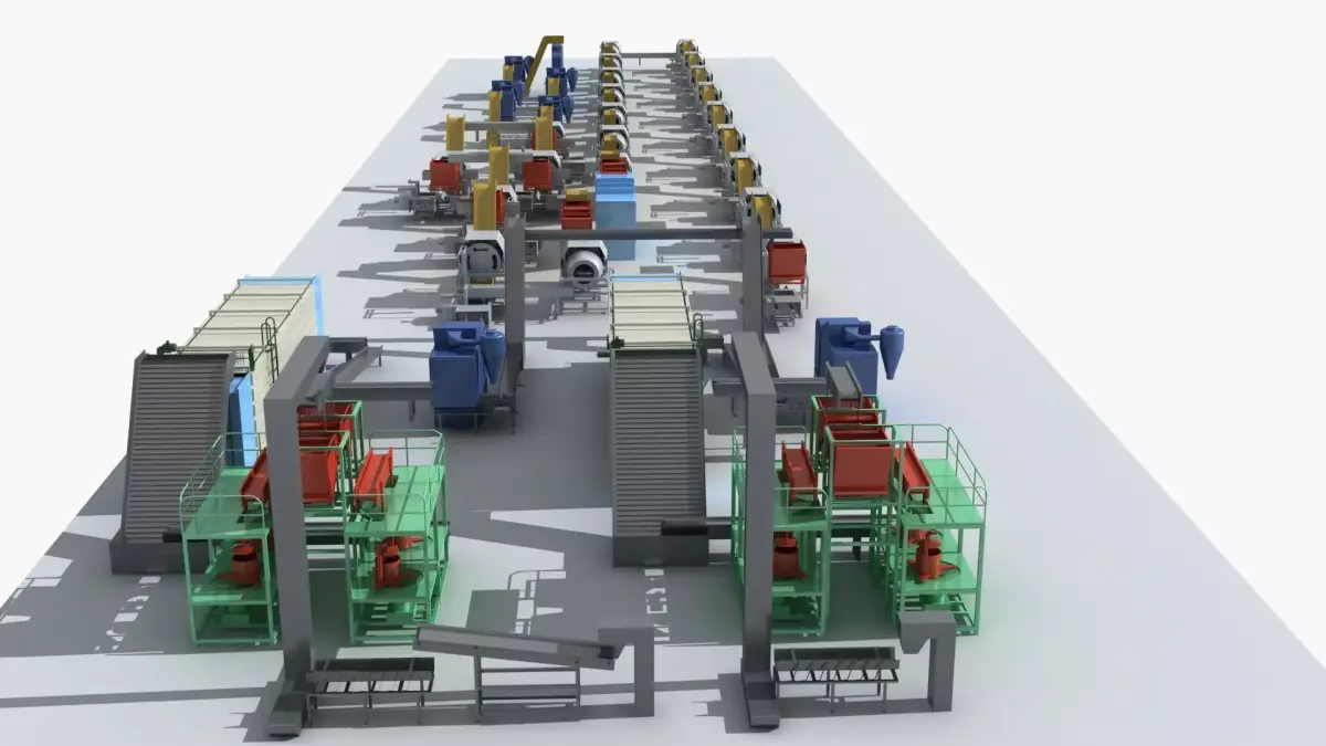 Industrial Equipment 5-Tea Assembly Production Line 3D model