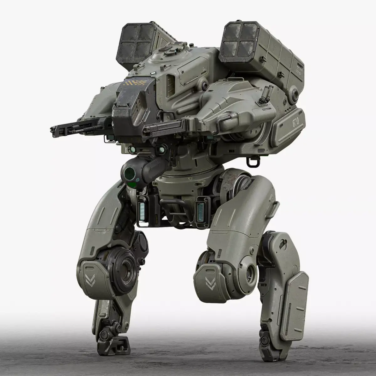 Sci-Fi Warrior Mech 3D model