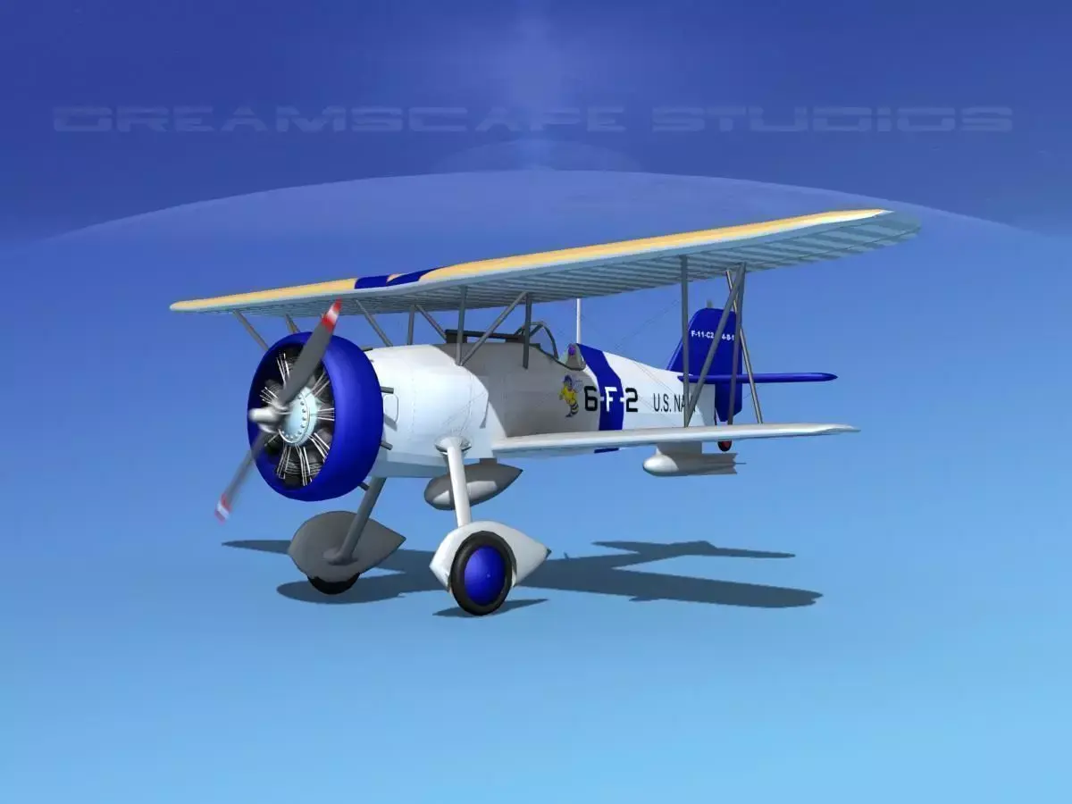 Curtiss F-11-C2 Goshawk V03 3D model