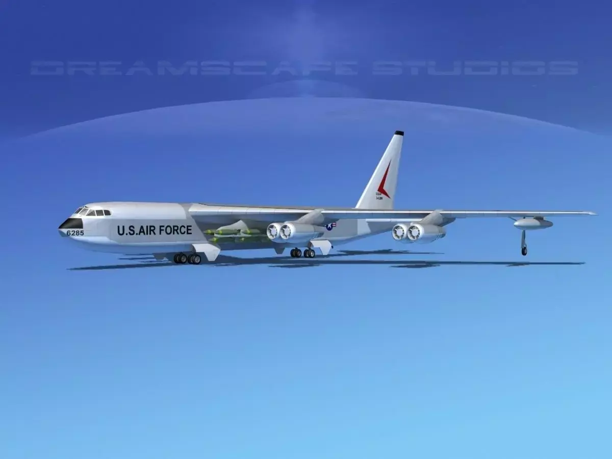 Boeing B-52D Stratofortress V05 3D model