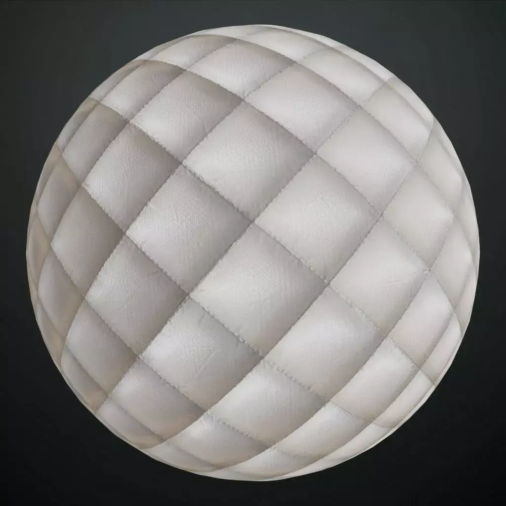 White Padded Metal Shielding PBR Seamless Texture