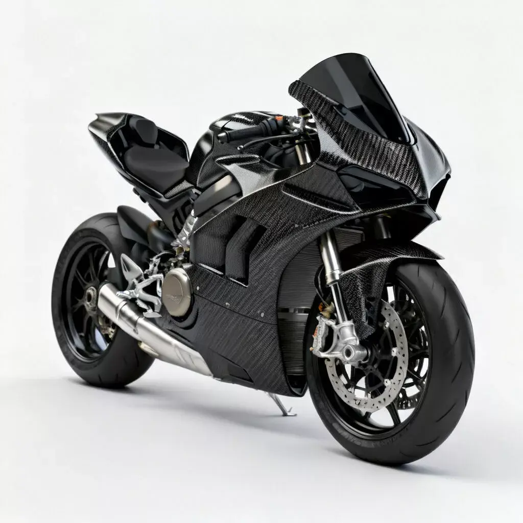 Realistic Carbon Superbike 3D Model Low-poly 3D model
