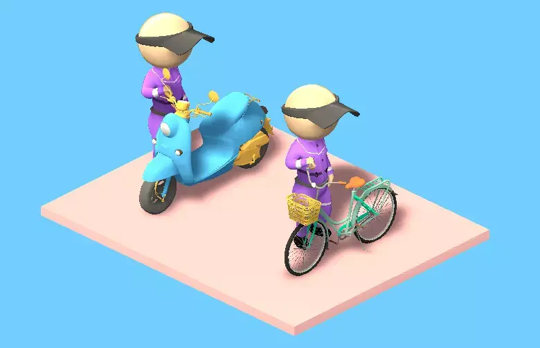 Lowpoly Stickman Carrier 2 Model  Not include Vehicle  Low-poly 3D model