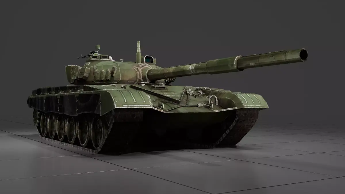 M-84-lowpoly-tank tank Low-poly 3D model