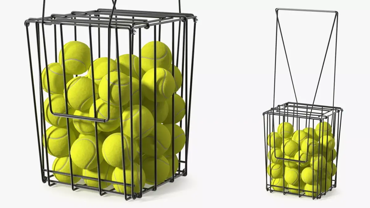 Wire Tennis Ball Hopper Basket 3D model