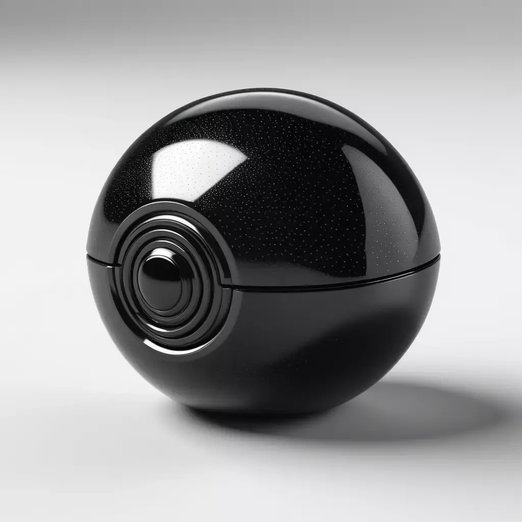 Sleek Black SciFi Orb 3D model