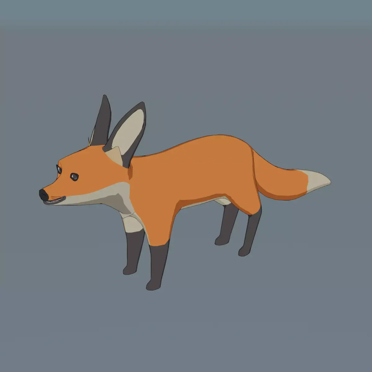 LOWPOLY FOX RIGGED MODEL Low-poly 3D model