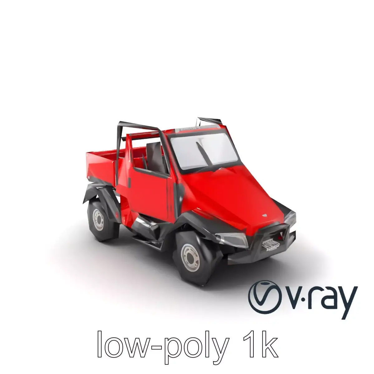 IronClad Heavy Lifter Vehicle model pack with industrial-red ... Low-poly 3D model