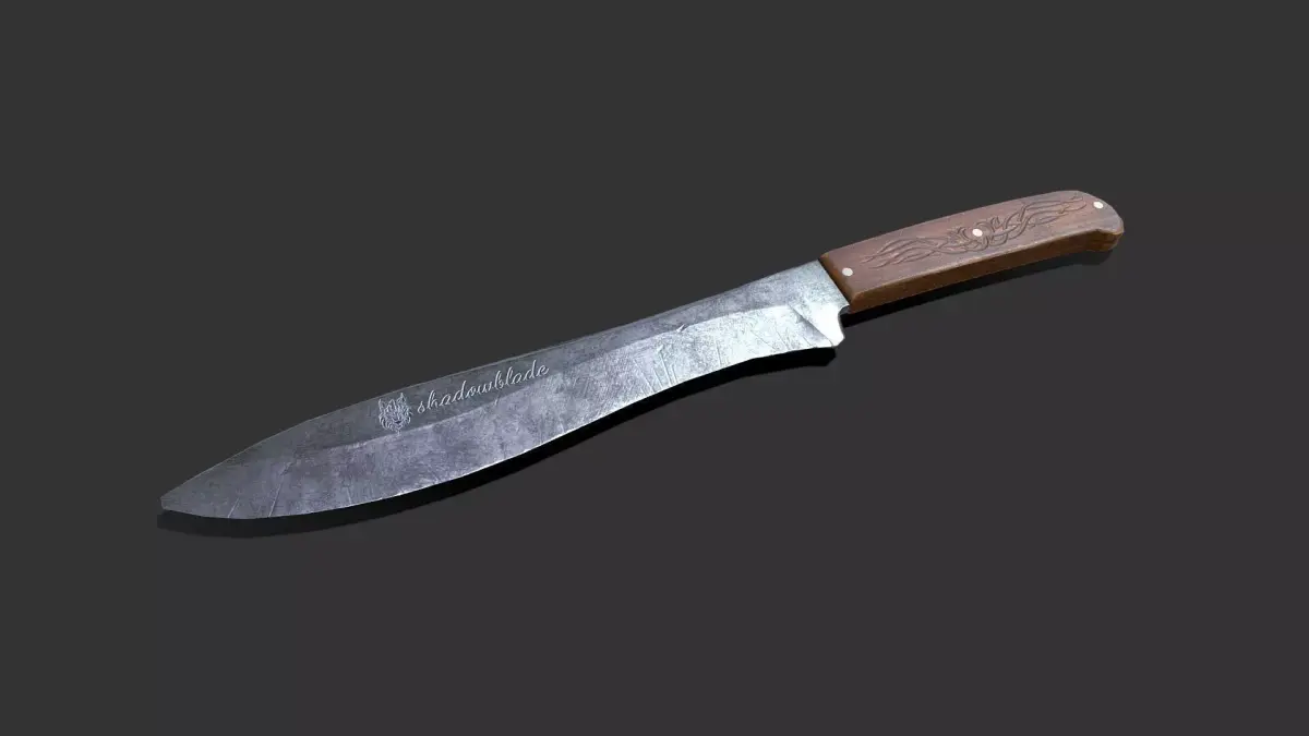 Knife Low-poly PBR Free low-poly 3D model