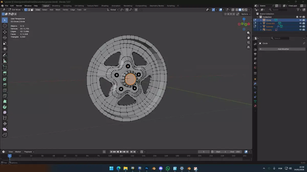 ProStar Wheels Low-poly 3D model