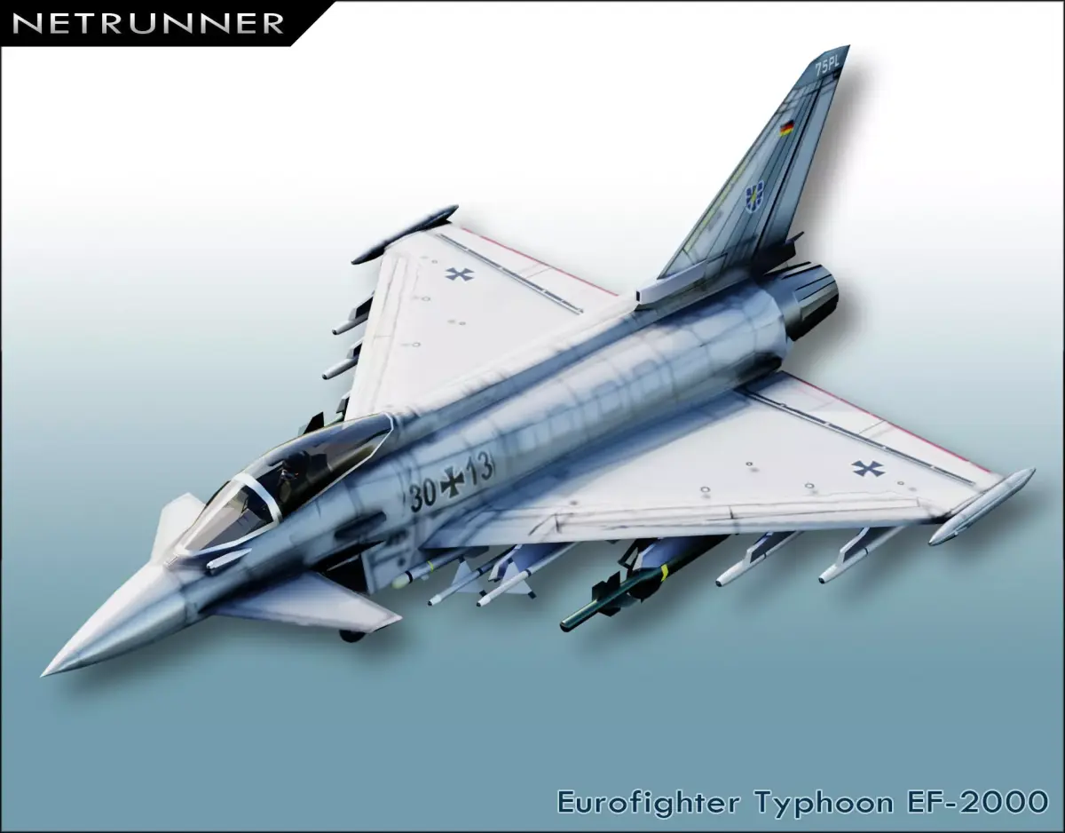 Eurofighter Typhoon EF-2000 Low-poly 3D model