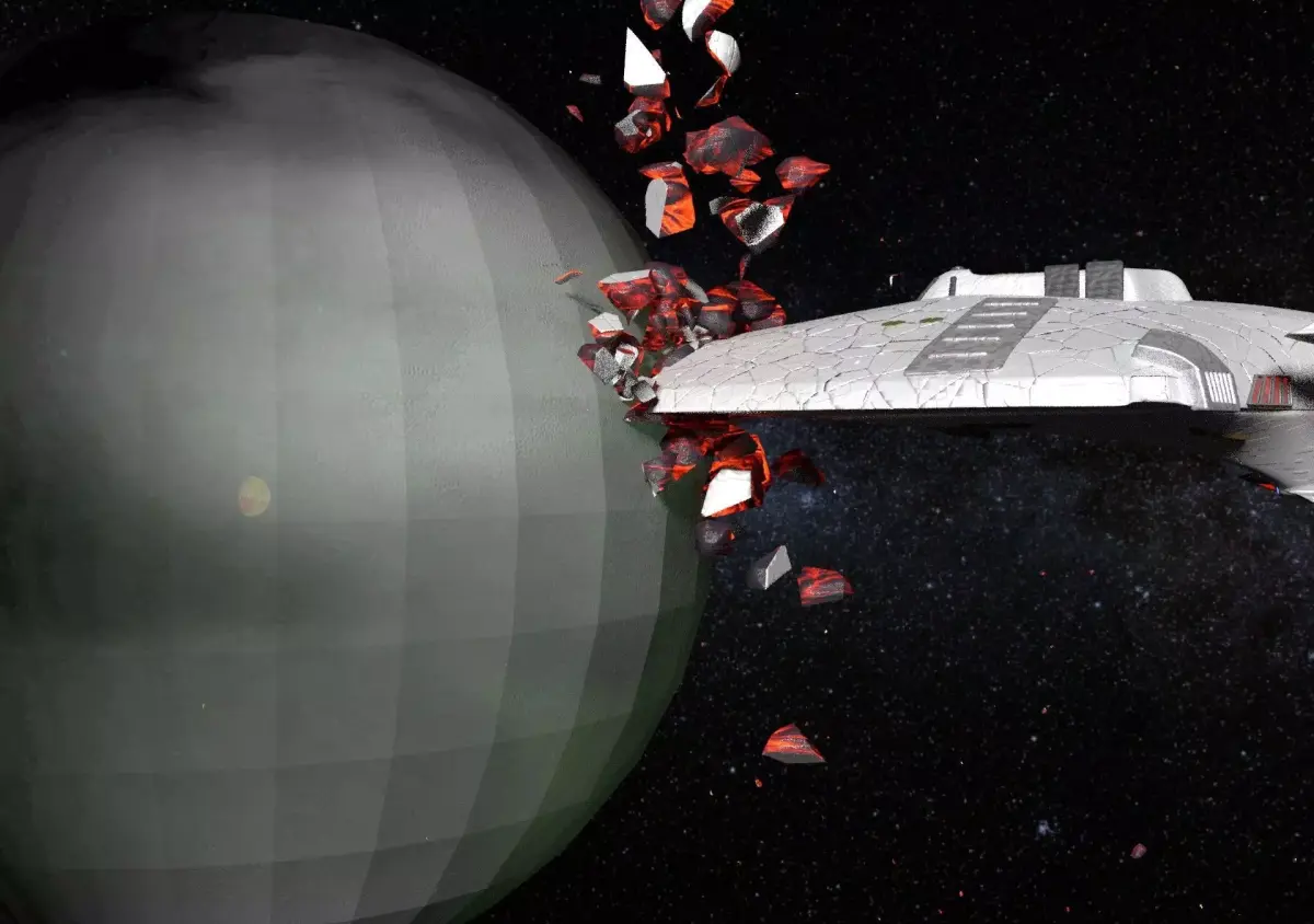 Star Trek style battle animation 3D model