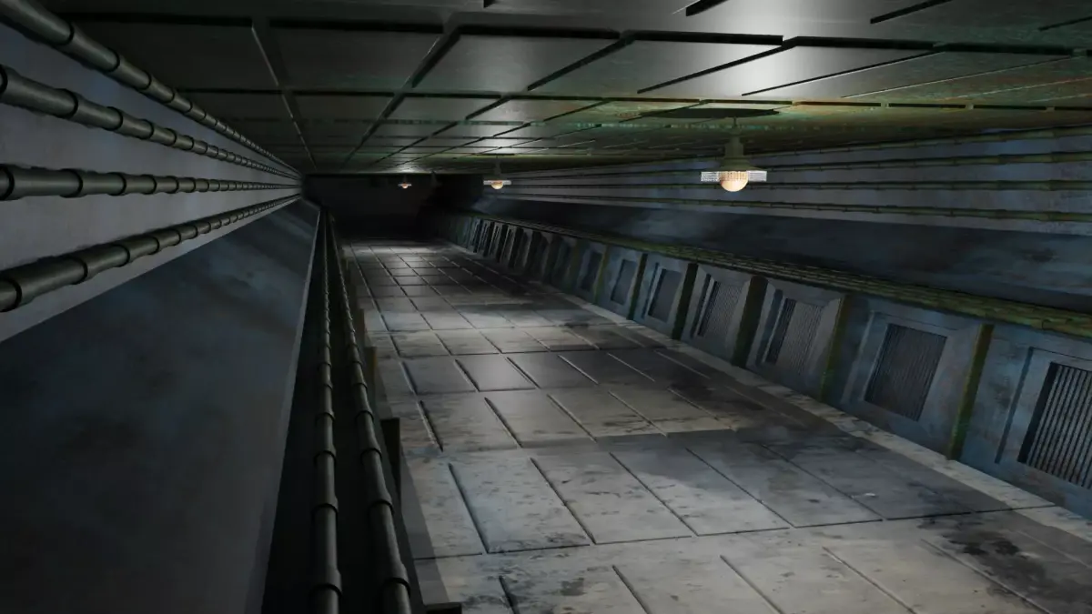 Underground Tunnel Low-poly 3D model