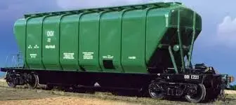 Covered hopper wagon for mineral fertilizers and raw materials 3D model