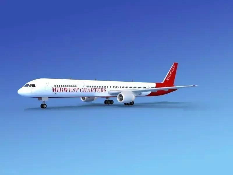 Boeing 757-300 Midwest Charter 3D model