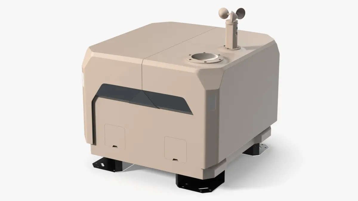 Autonomous Drone Dock Station Closed Sand Beige 3D model