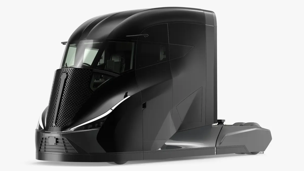 Futuristic Modern Truck Black without Trailer 3D model
